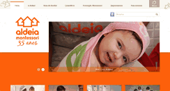 Desktop Screenshot of aldeiamontessori.com.br